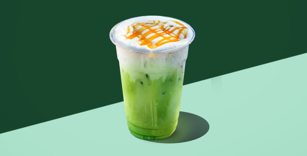 Handcrafted matcha latte served at California Bun in Moorpark.