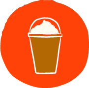 Cold foam topping added to a handcrafted iced latte.