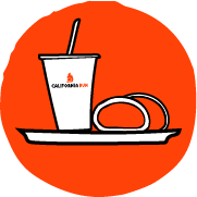 Dine-in seating with comfortable booths and warm atmosphere