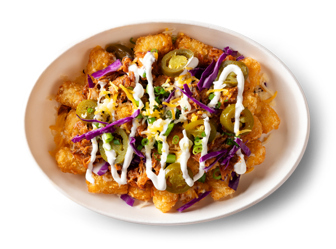 Loaded tots or waffle fries California Bun Moorpark restaurant menu